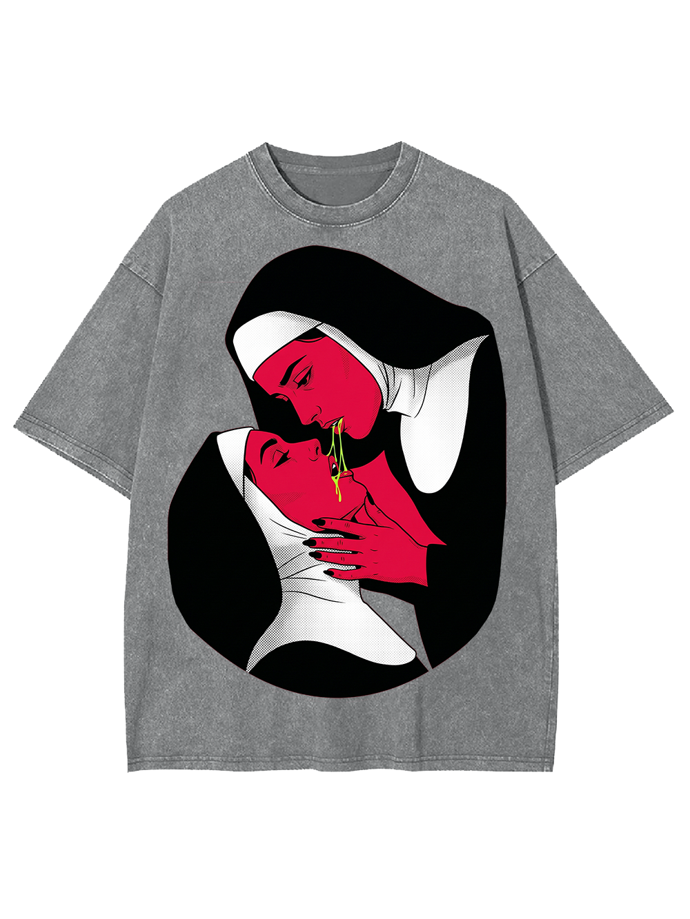 KISSING NUNS WASHED TSHIRT