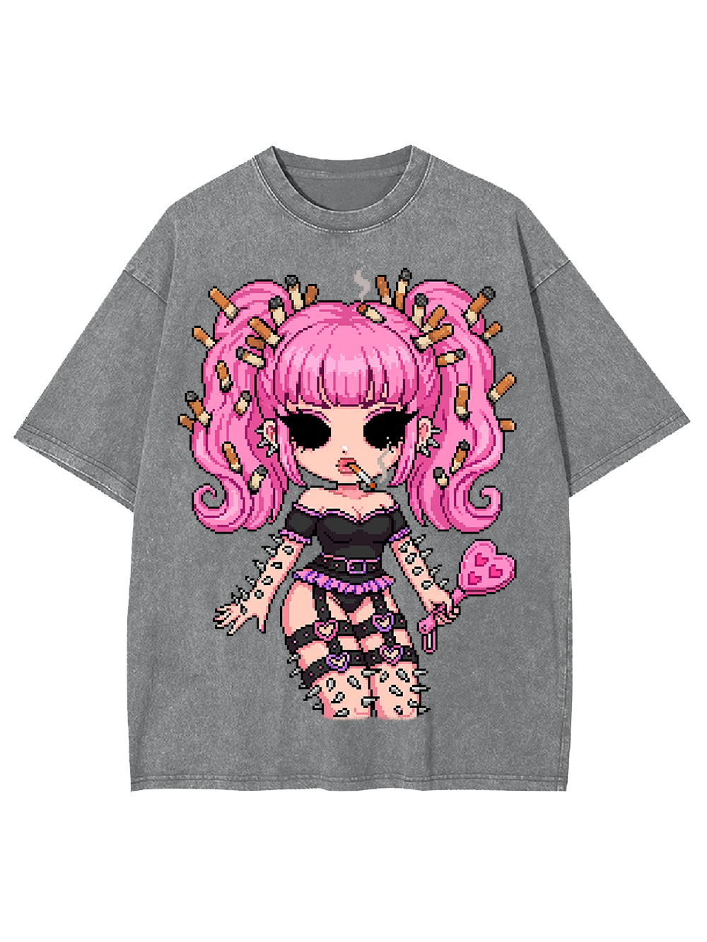 PUNK PINK DOLL WASHED TSHIRT