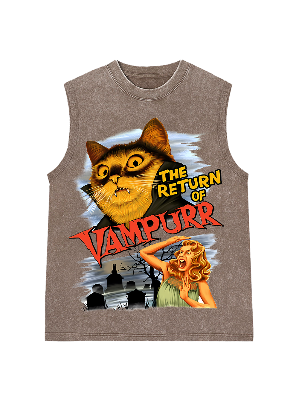 THE RETURN OF VAMPURR WASHED TANK TOP