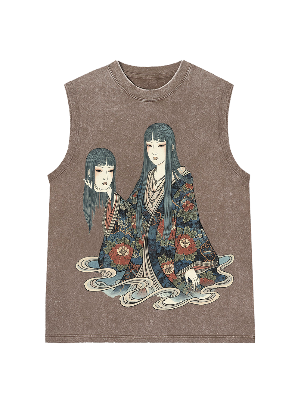 DUAL-FACED PHANTOM WASHED TANK TOP