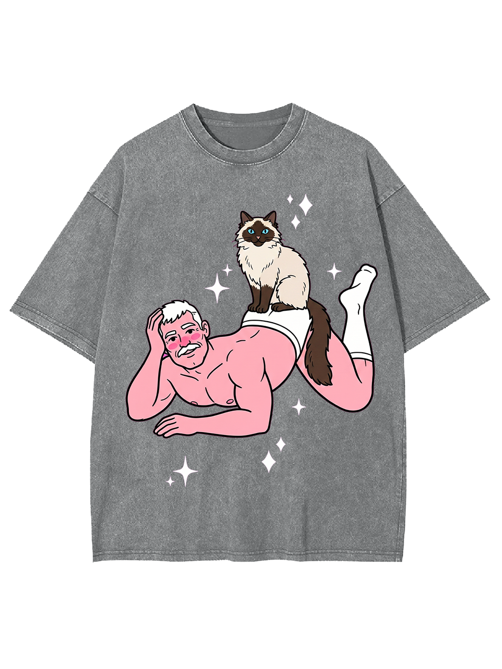 CAT DADDY PIN-UP WASHED TSHIRT