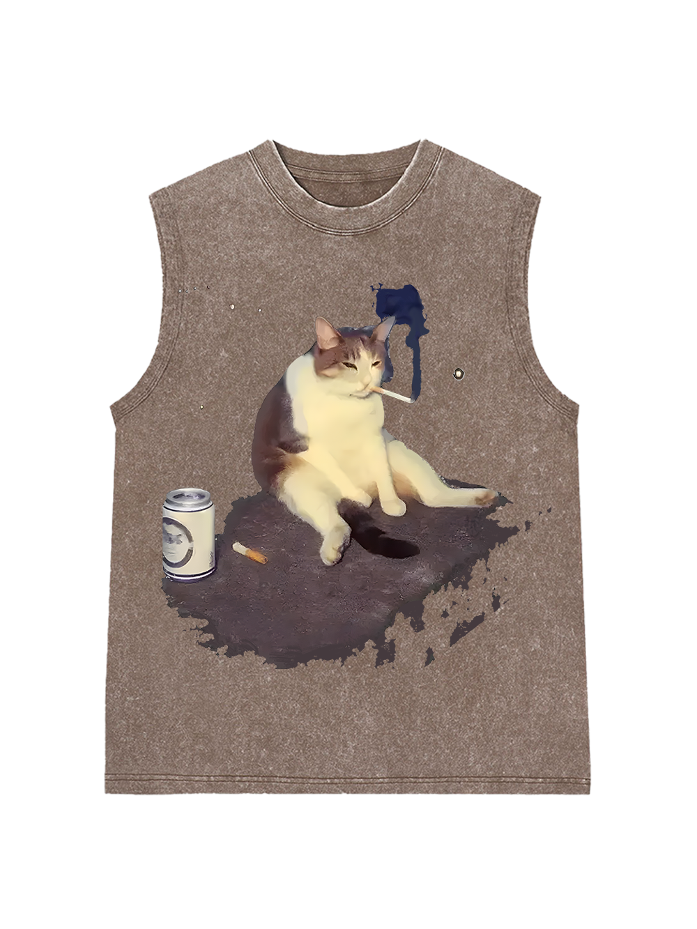 CHILL CAT VIBES WASHED TANK TOP