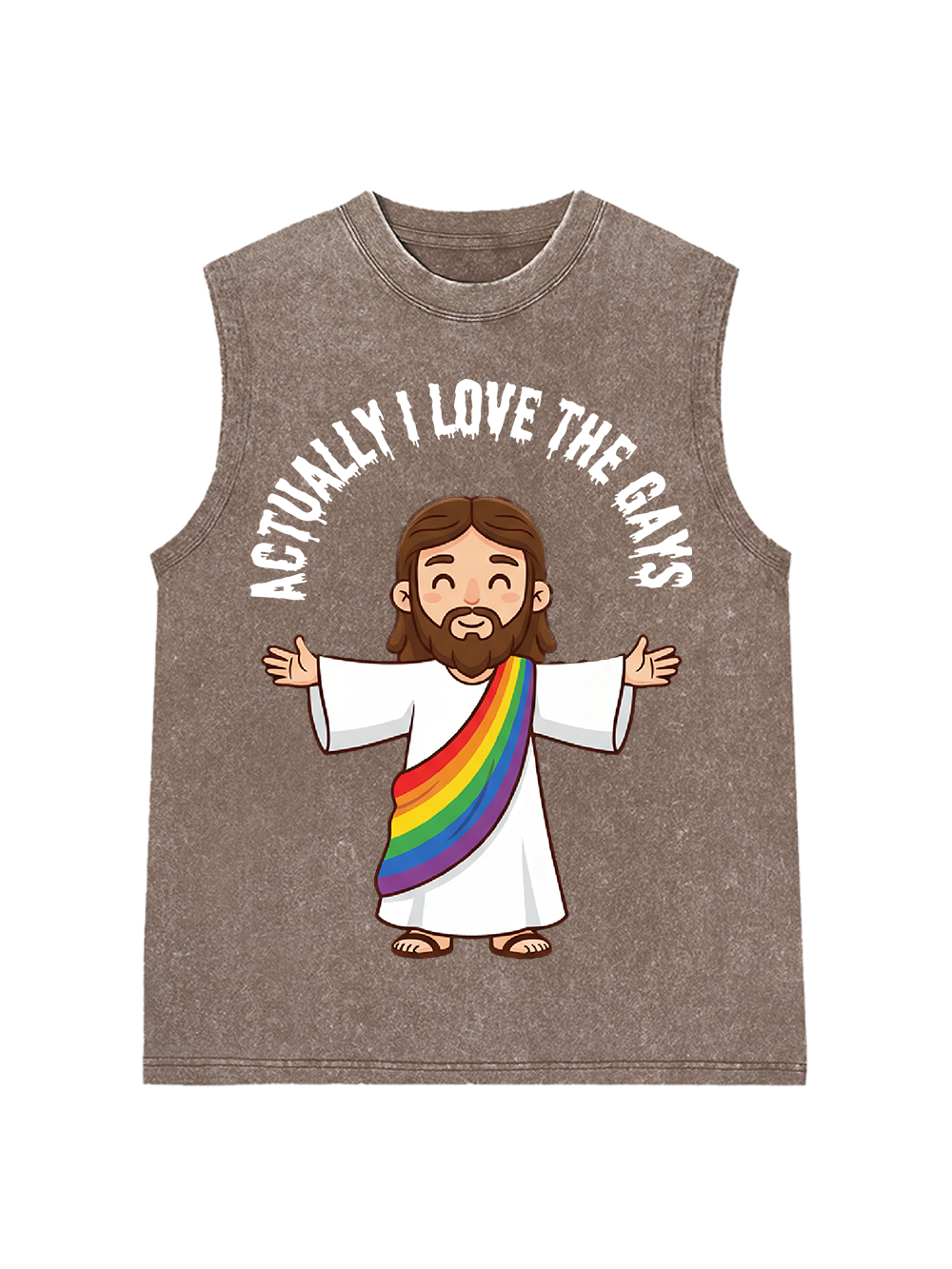 ACTUALLY I LOVE THE GAYS WASHED TANK TOP