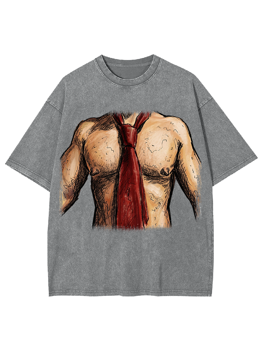 HEADLESS MUSCLE TORSO TIE WASHED TSHIRT