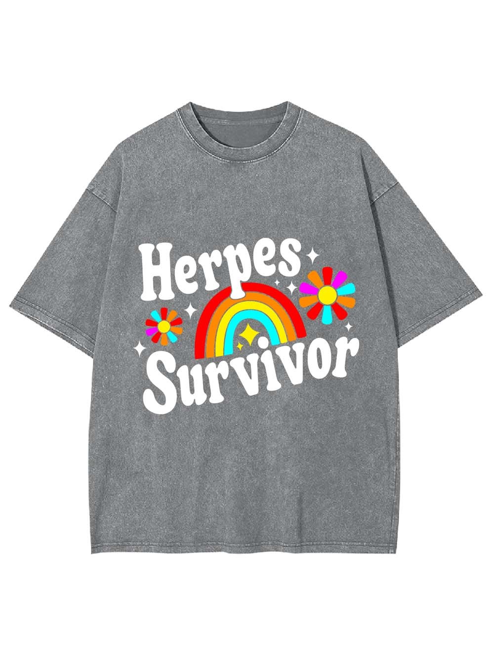 Herpes Survivor Washed Tshirt