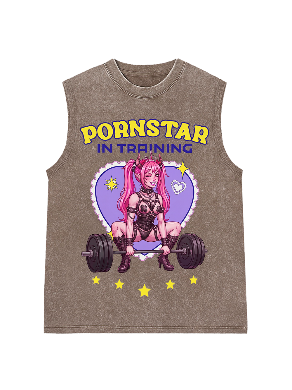 PORNSTAR IN TRAINING WASHED TANK TOP
