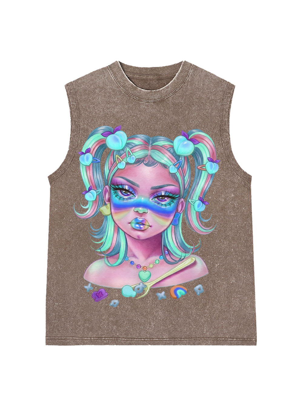 PEACH GIRL WASHED TANK TOP