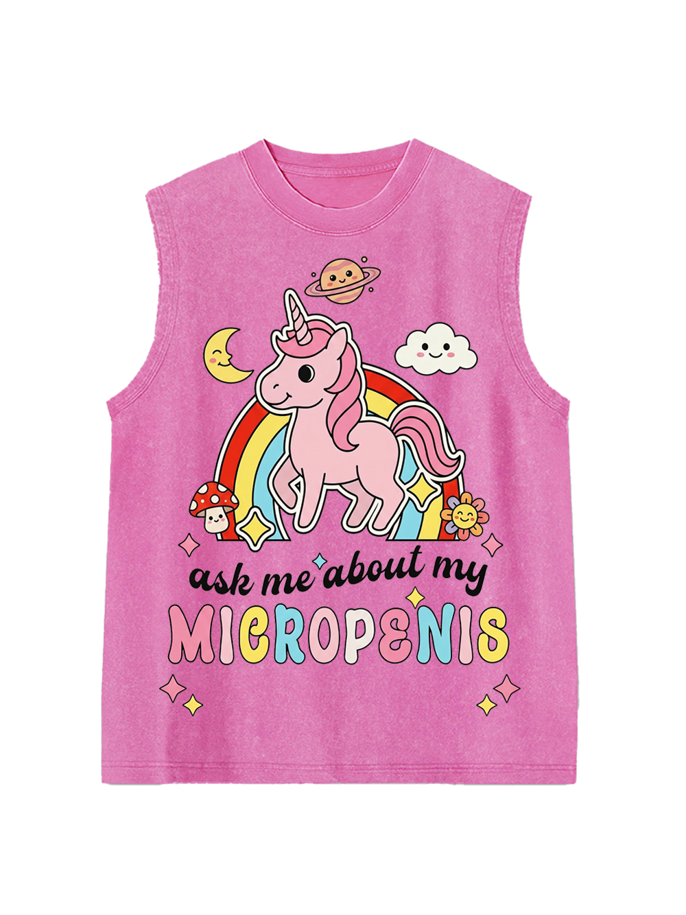 ASK ME ABOUT MY MICROPENIS WASHED TANK TOP