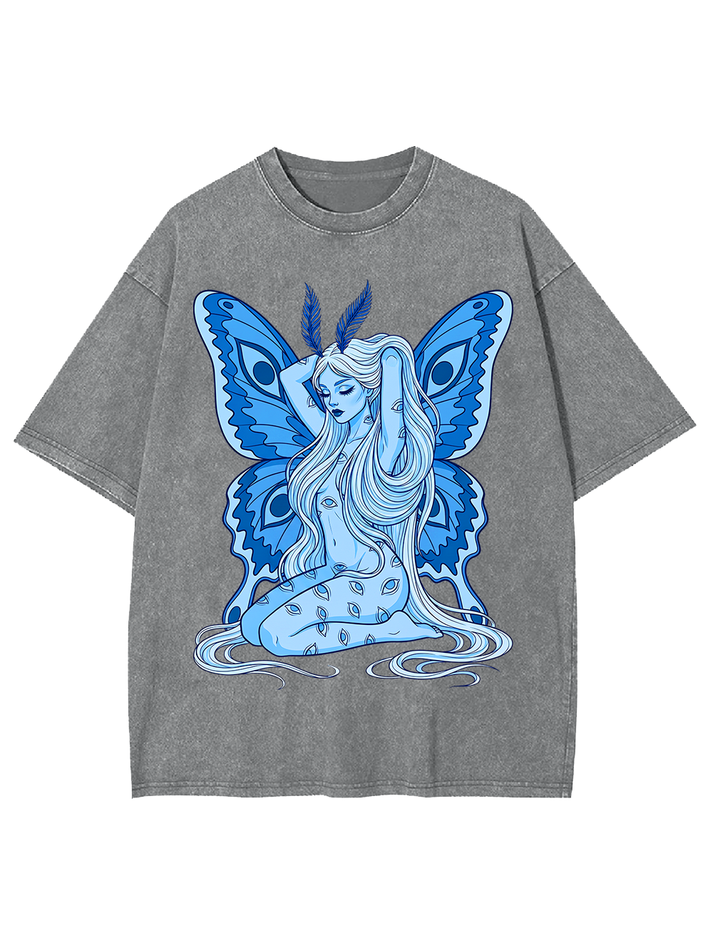 BLUE BUTTERFLY NYMPH WASHED TSHIRT