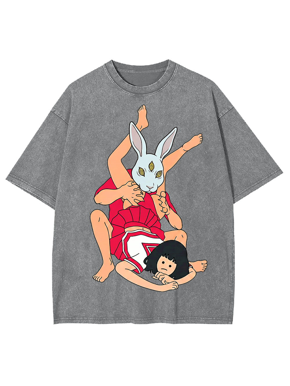 RABBIT MASKED WRESTLING WASHED TSHIRT