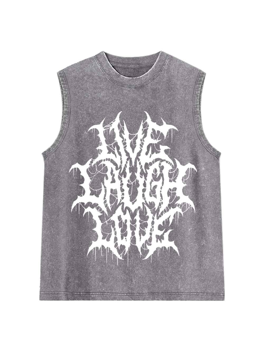 Live Laugh Love Washed Tank Top