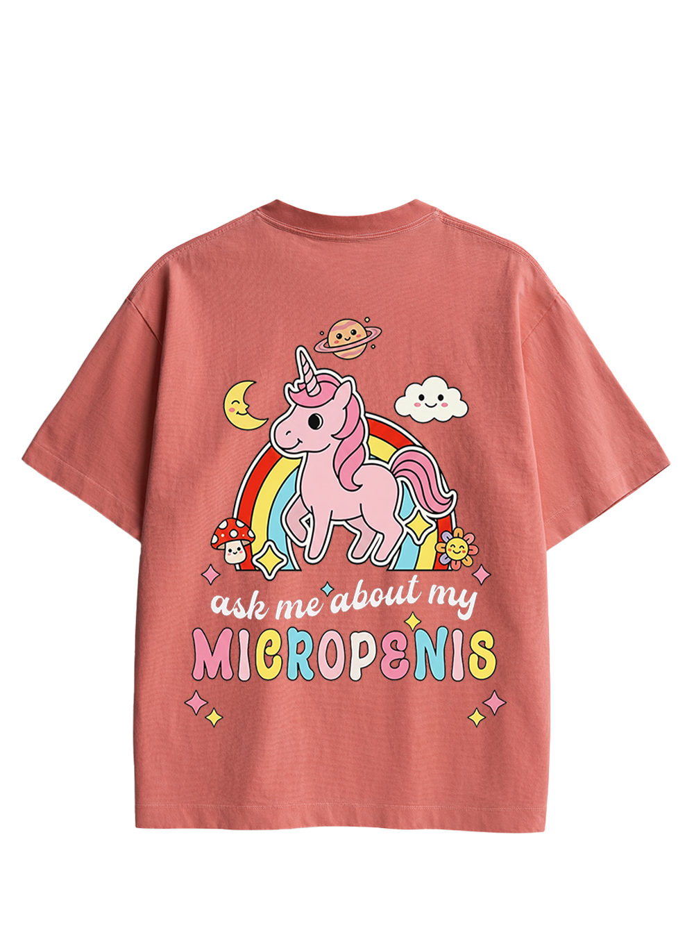 ASK ME ABOUT MY MICROPENIS DOUBLE SIDED PRINT WASHED TSHIRT