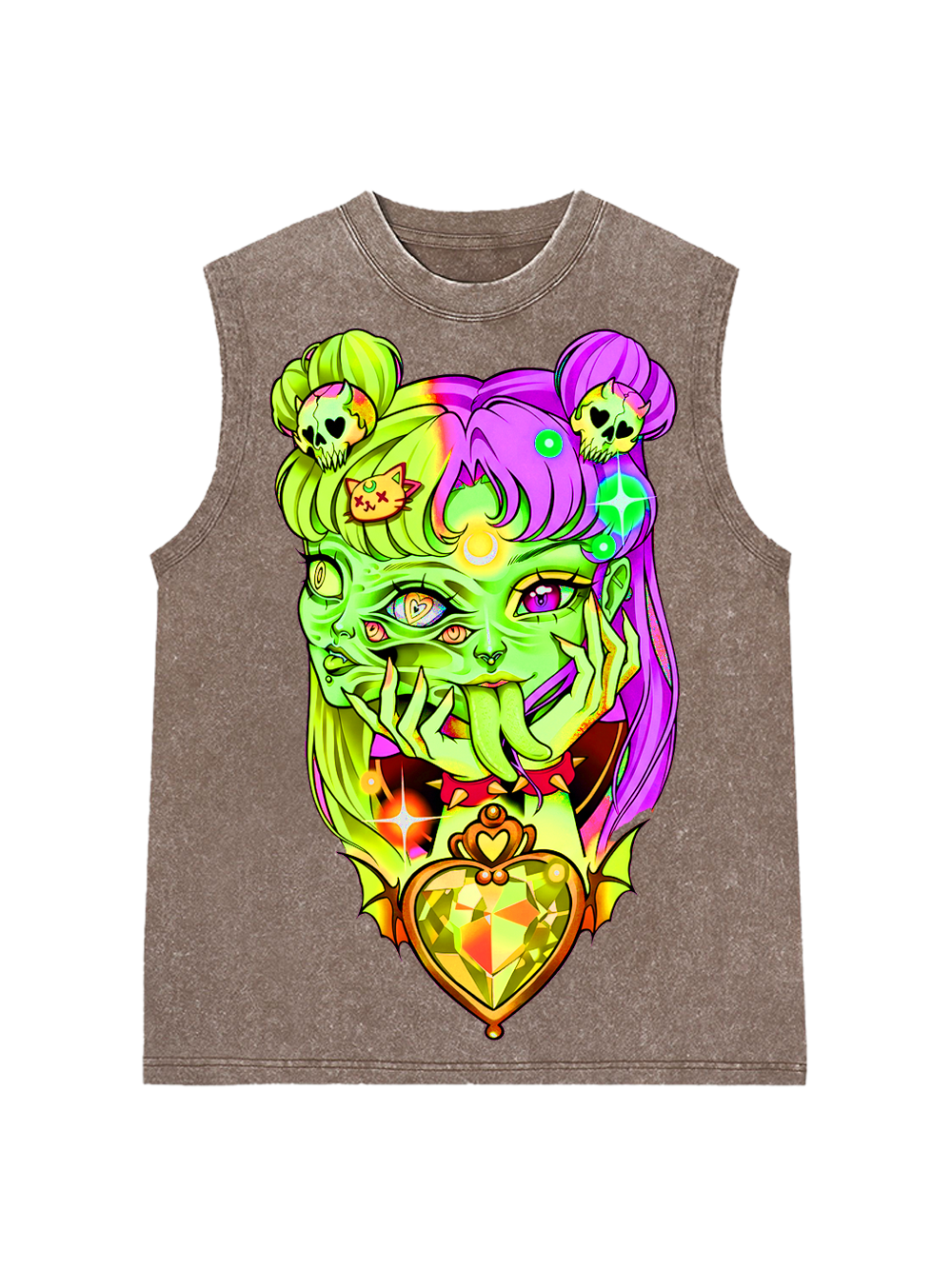NEON DEMON GODDESS WASHED TANK TOP