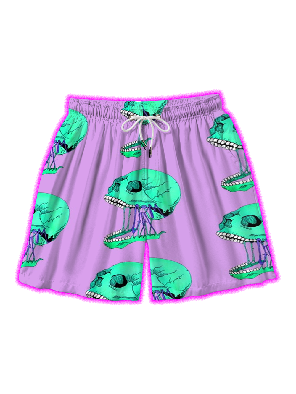 JELLYFISH SKULLS ALL OVER PRINT SHORTS