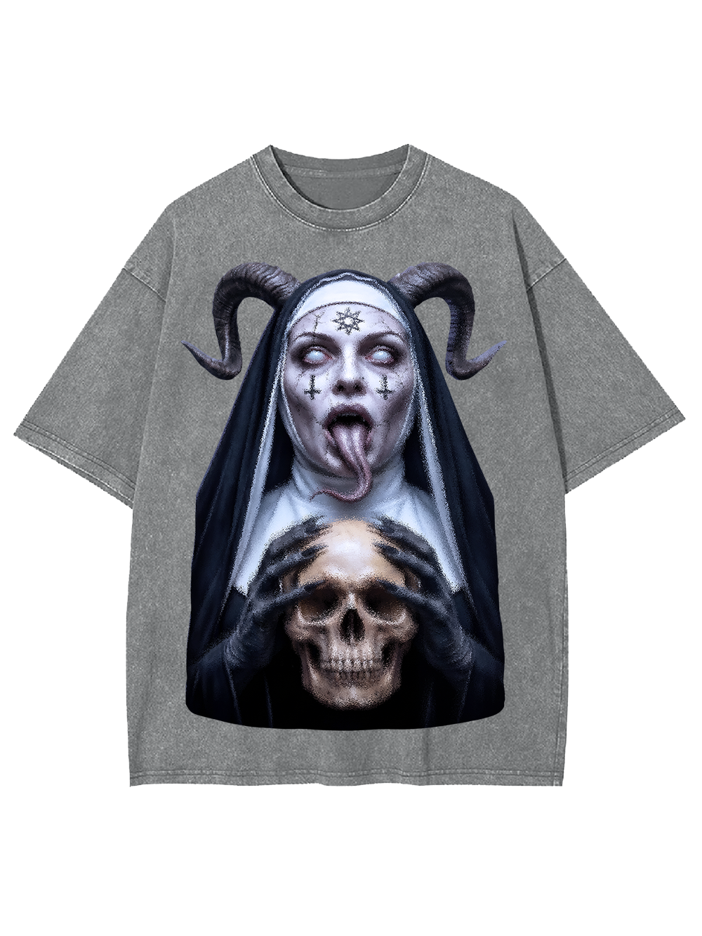 DARK NUN DEMON WASHED TSHIRT