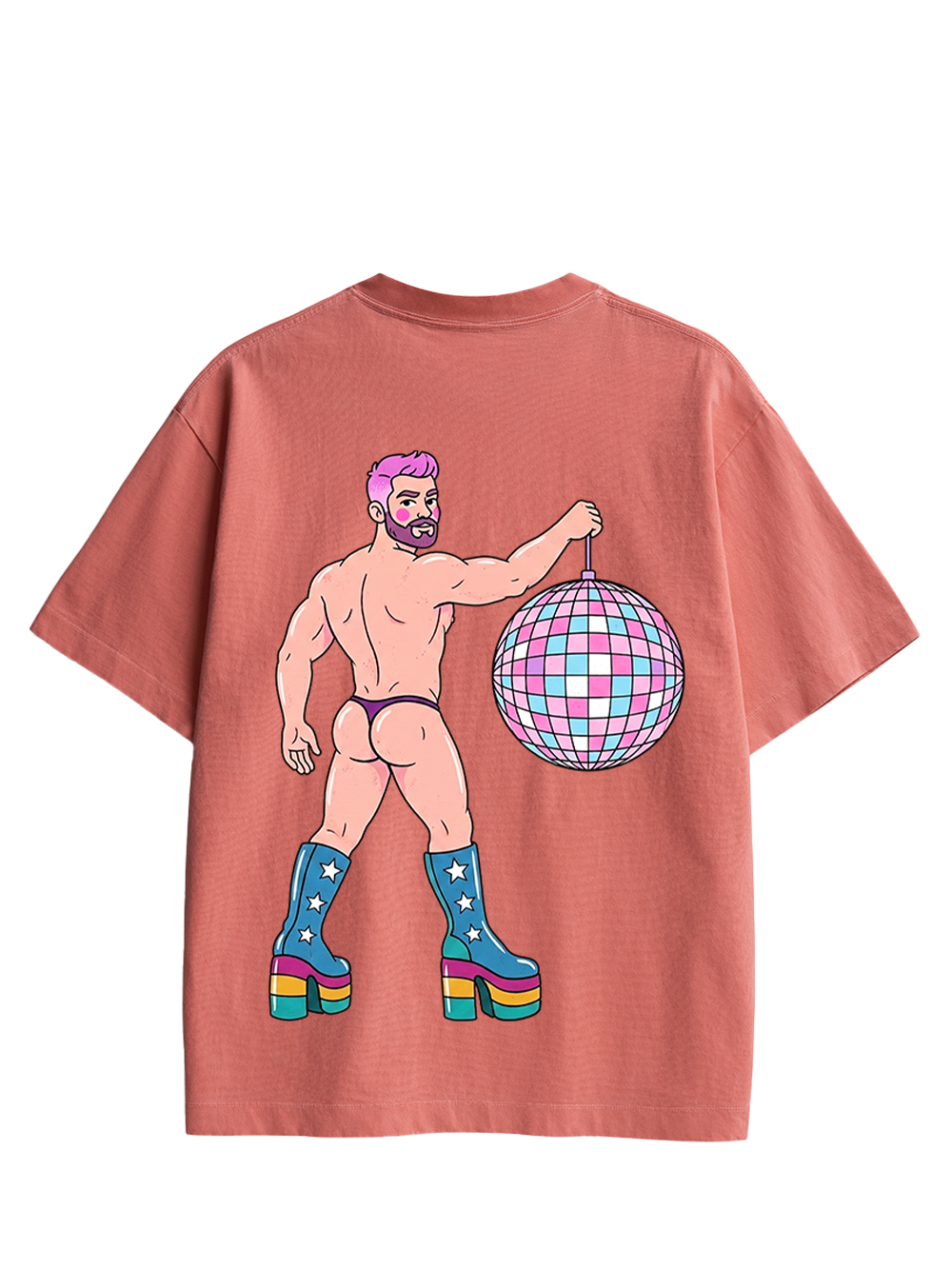 DISCO DIVA DUDE AAA DOUBLE SIDED PRINT WASHED TSHIRT