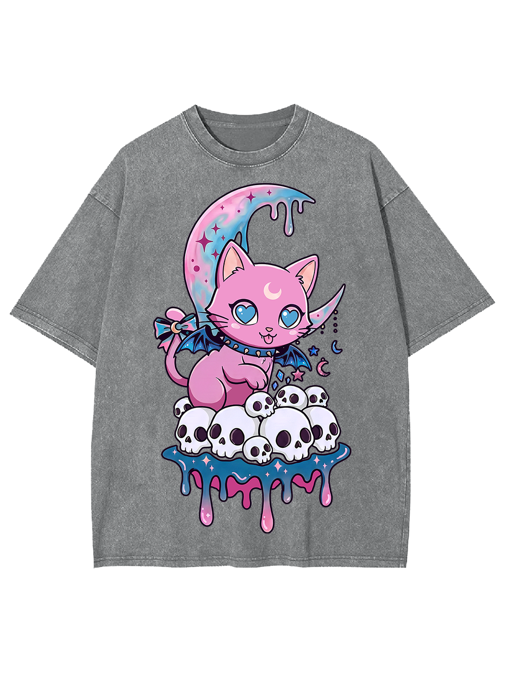 MOONLIT KILLER KITTEN AAA WASHED TSHIRT