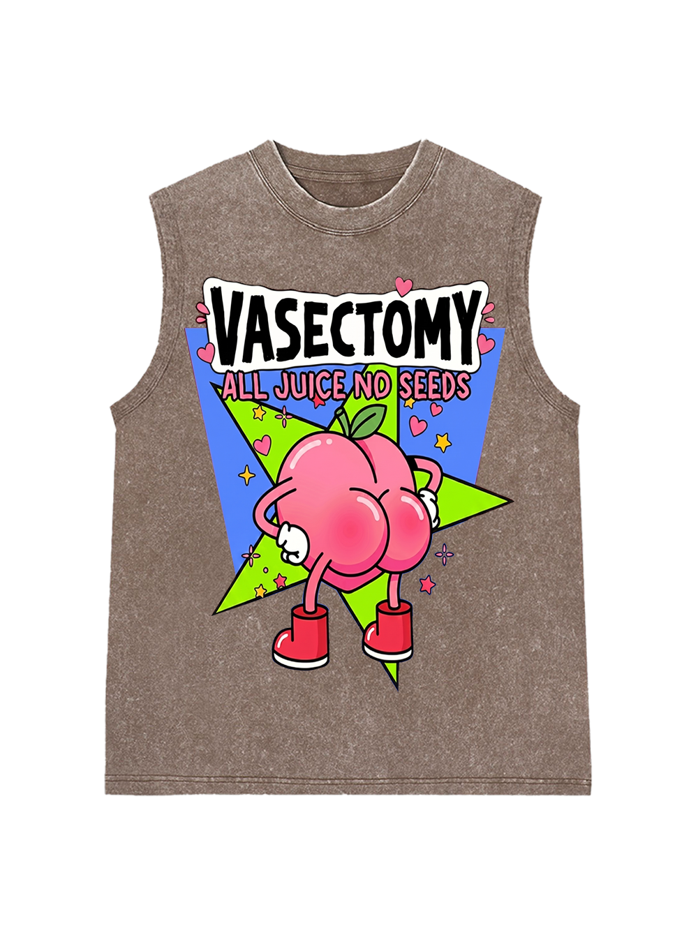 VASECTOMY ALL JUICE NO SEEDS WASHED TANK TOP