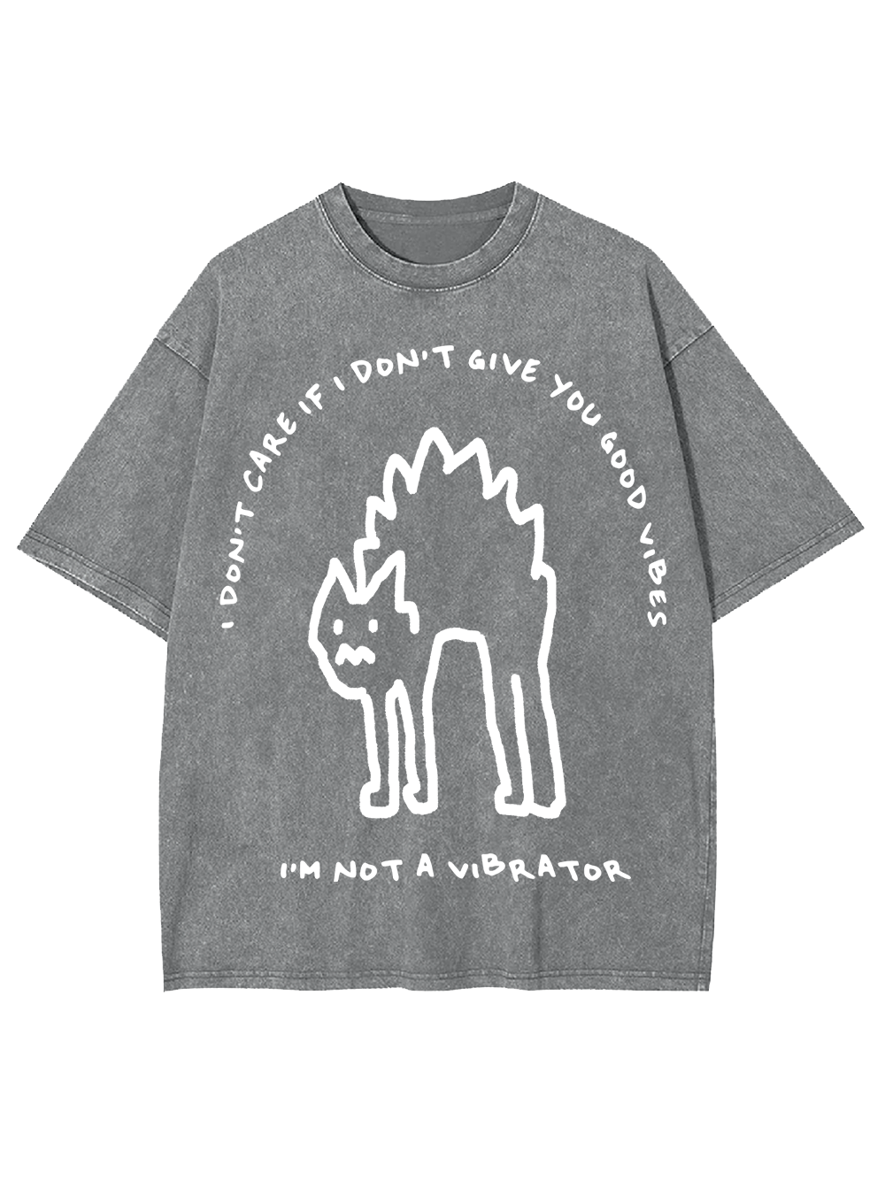 GOOD VIBES VIBRATOR CAT AAA WASHED TSHIRT