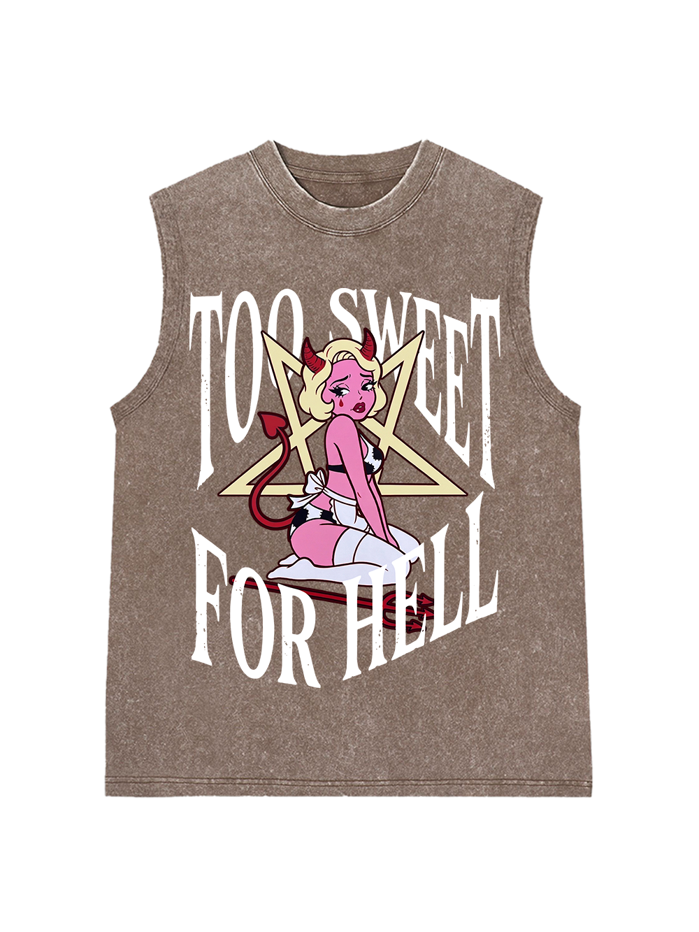 TOO SWEET FOR HELL WASHED TANK TOP