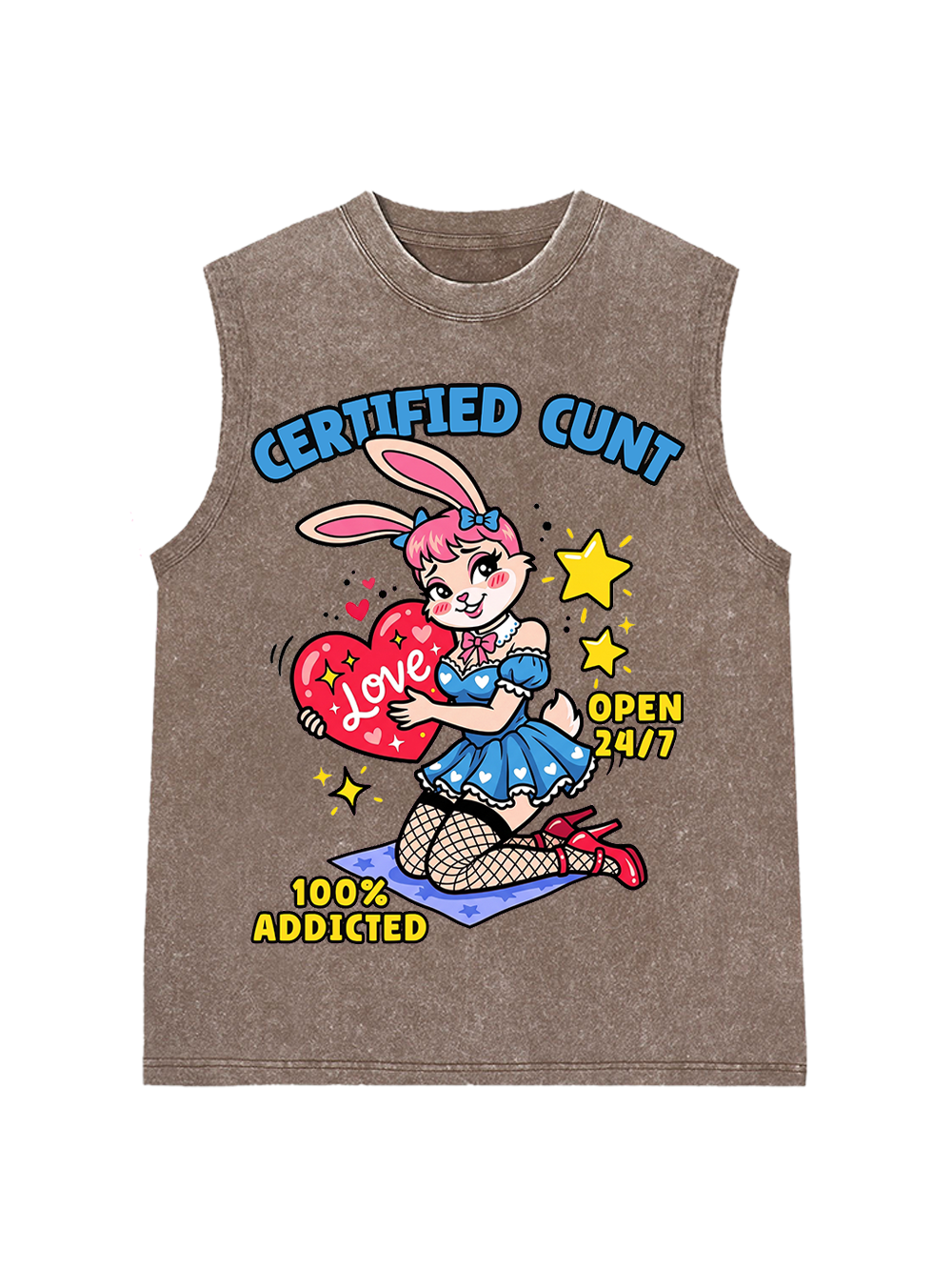 CERTIFIED CUNT WASHED TANK TOP