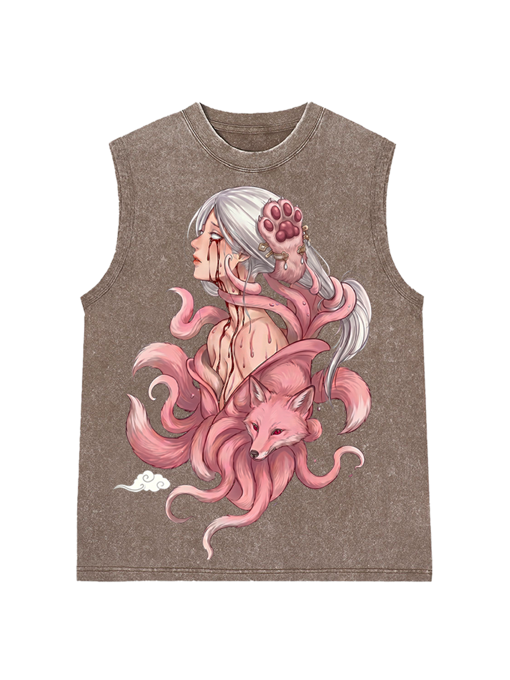 NINE-TAILED FOX GODDESS WASHED TANK TOP
