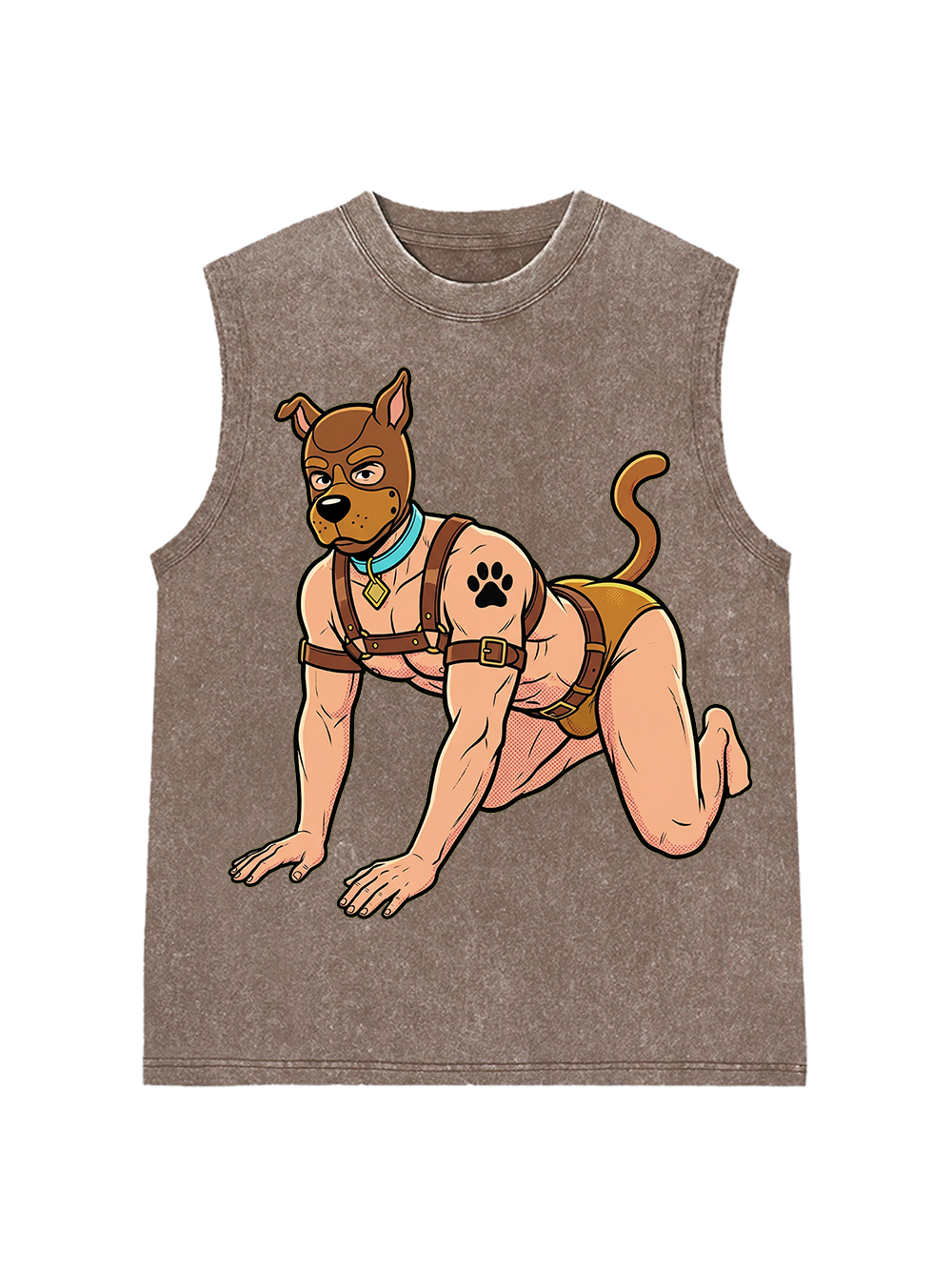 HUMAN PUP PLAY WASHED TANK TOP