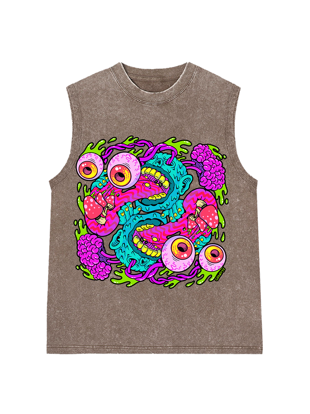 PSYCHEDELIC CHAOS WASHED TANK TOP