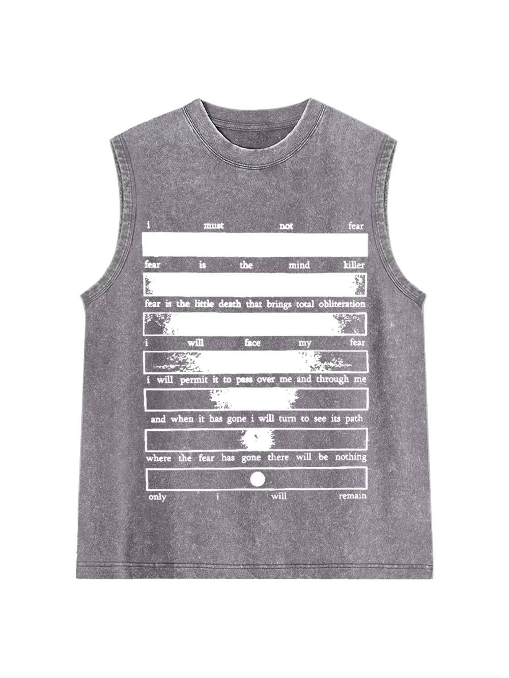 Conquering Fear Washed Tank Top