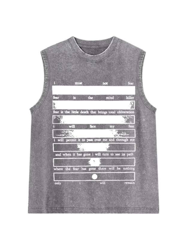 Conquering Fear Washed Tank Top