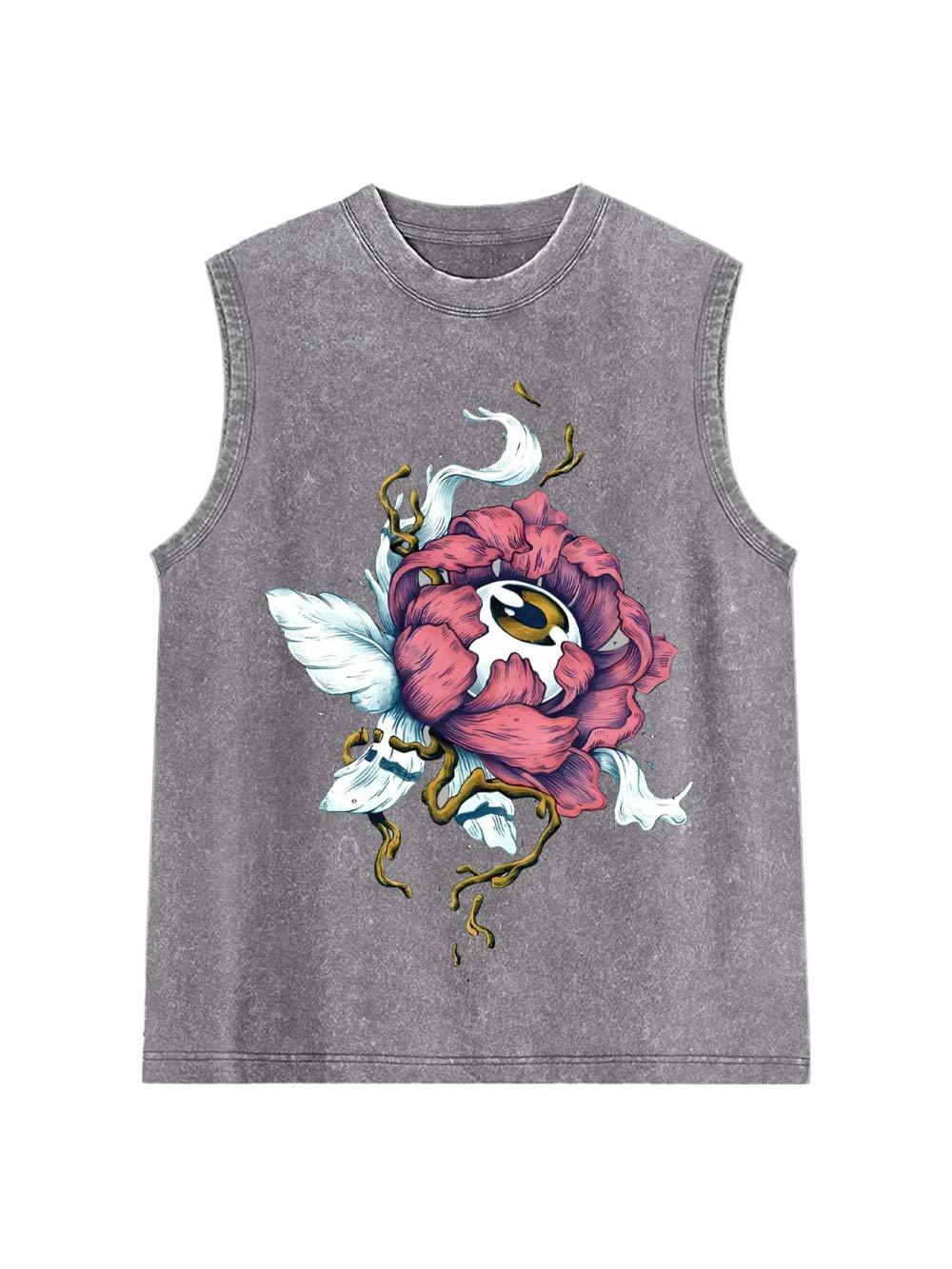 Floral Eye Fusion Washed Tank Top
