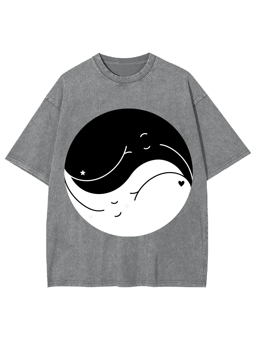 YIN YANG LOVE WAVES AAA WASHED TSHIRT
