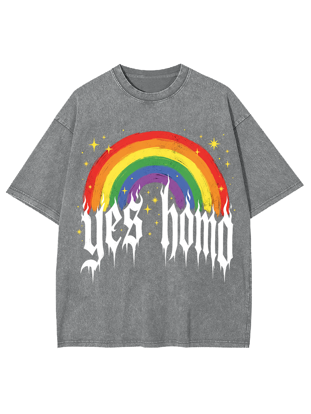 YES HOMO AAA WASHED TSHIRT