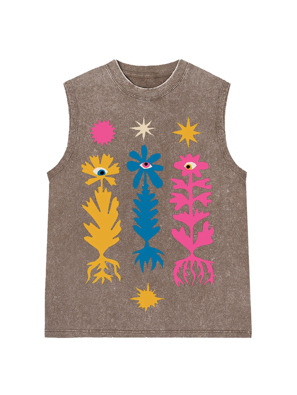 FLOWER WASHED TANK