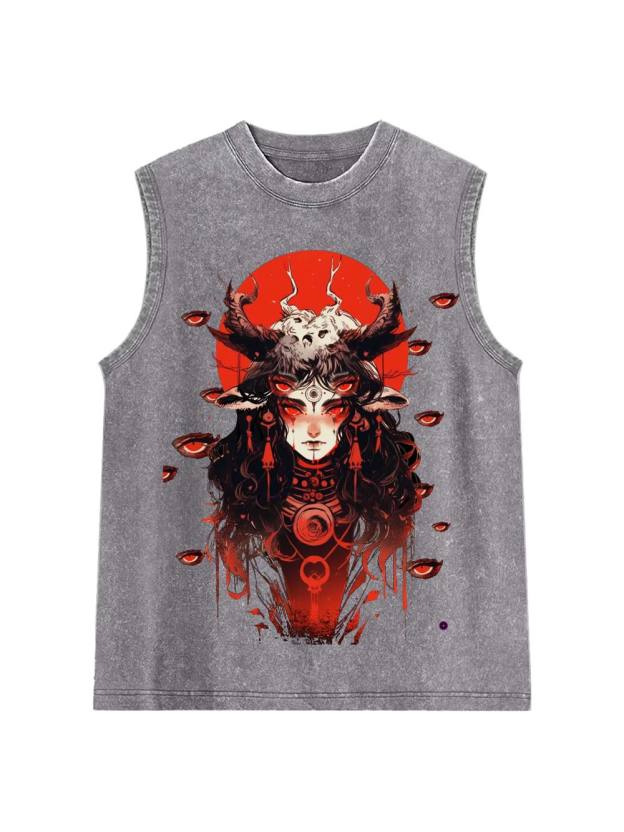 Multiple Eyes Spirit Washed Tank Top