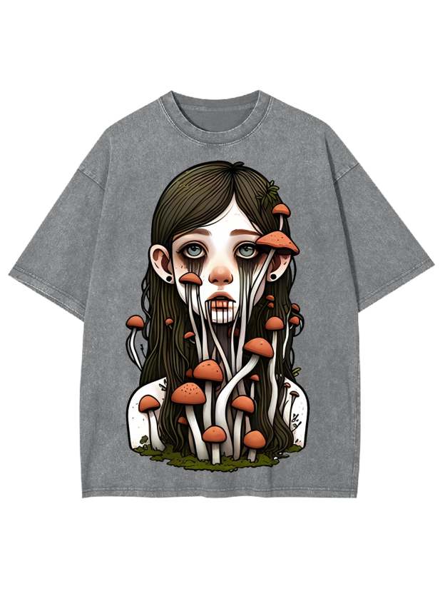 Mushroom Girl Washed Tshirt