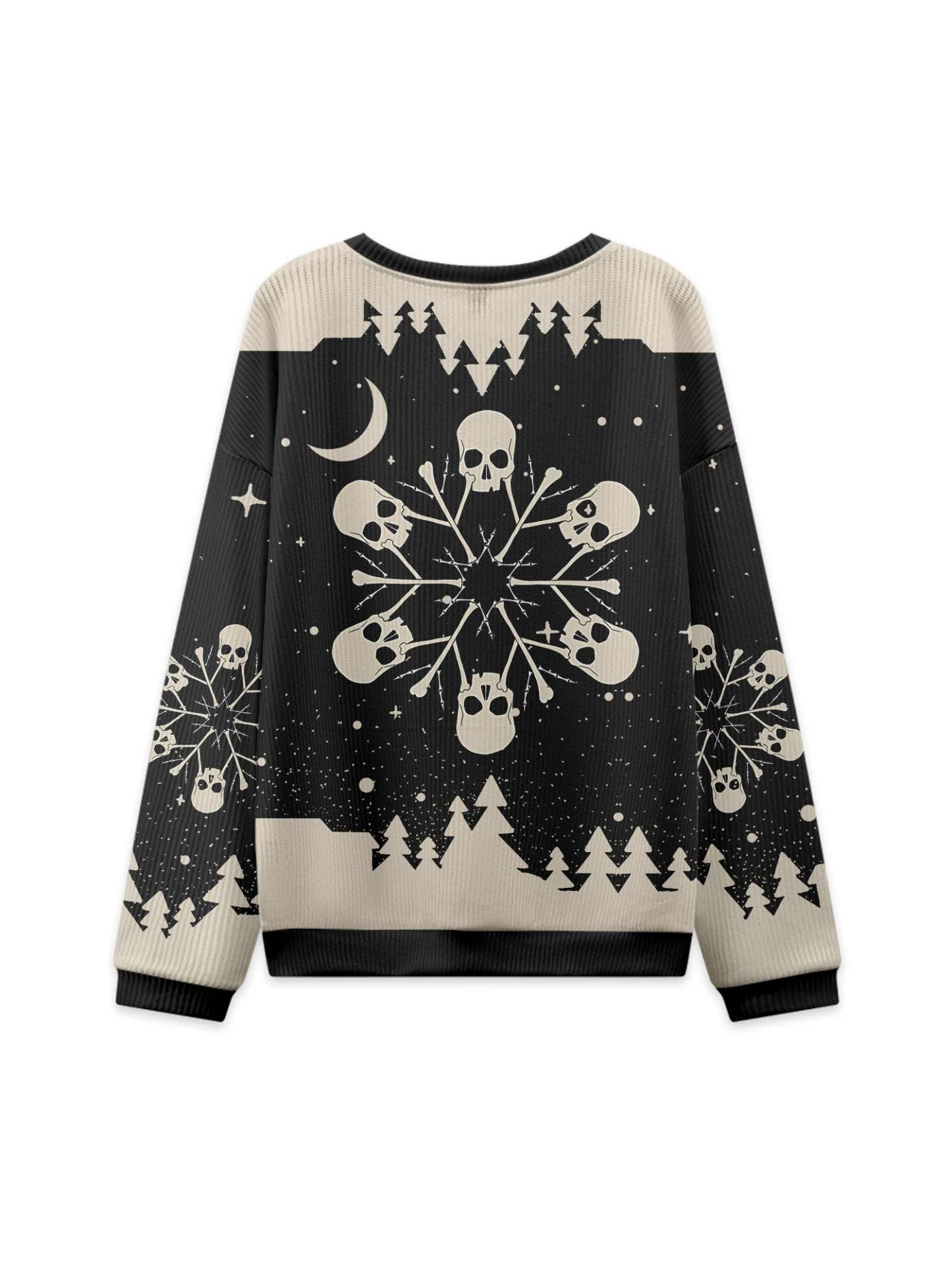 SNOWFLAKE SKULL UGLY CHRISTMAS SWEATSHIRT