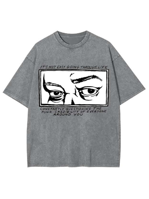 Questioning Punk Credibility Washed Tshirt