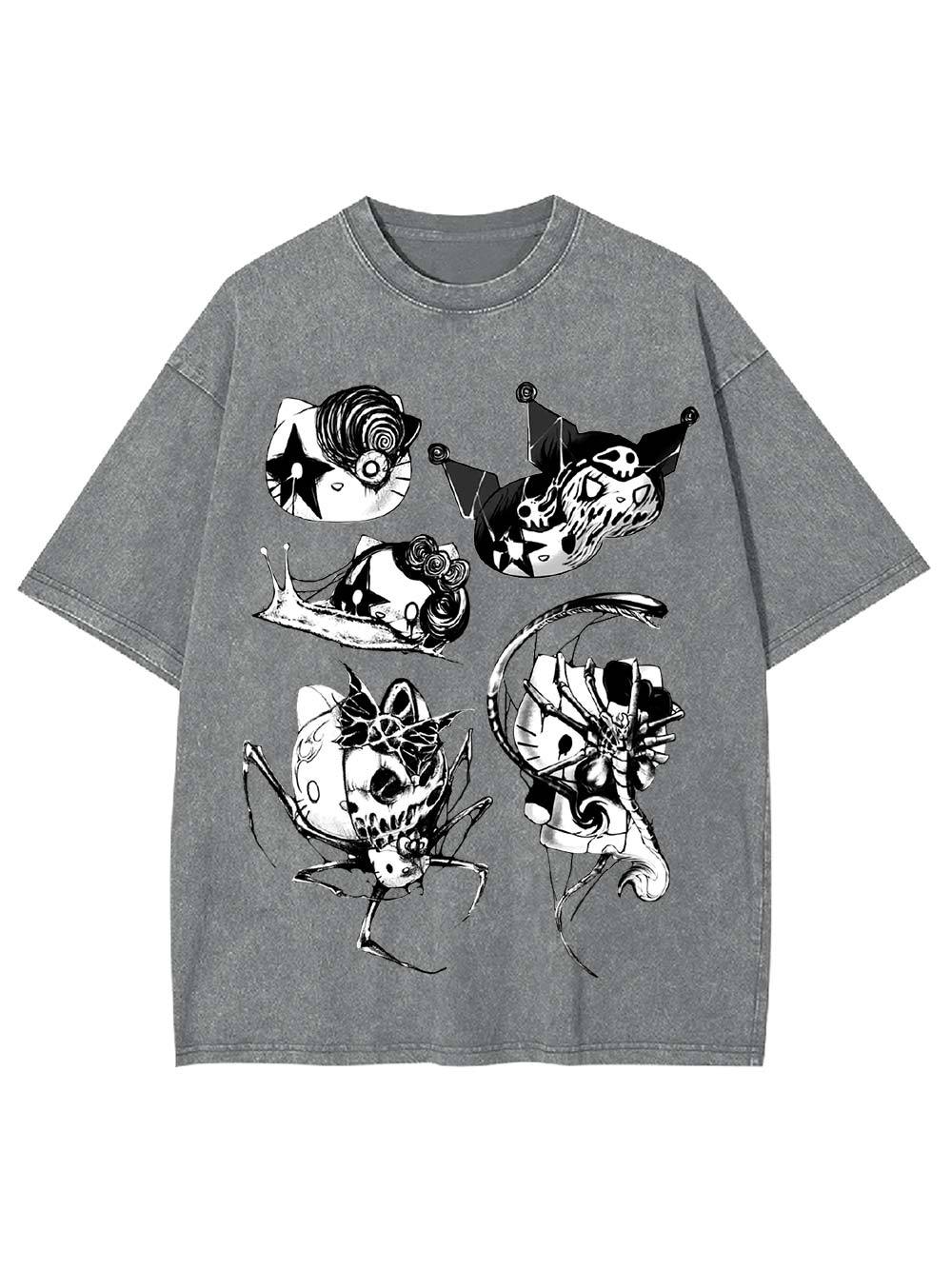 Macabre Creatures Washed Tshirt