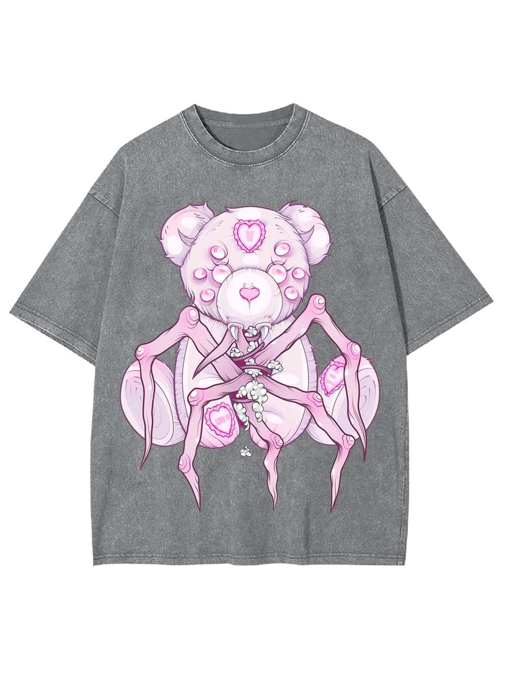 Spider Teddy Nightmare Washed Tshirt