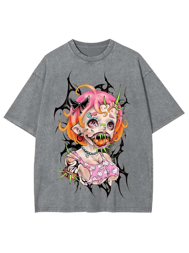 Twisted Kawaii Washed Tshirt