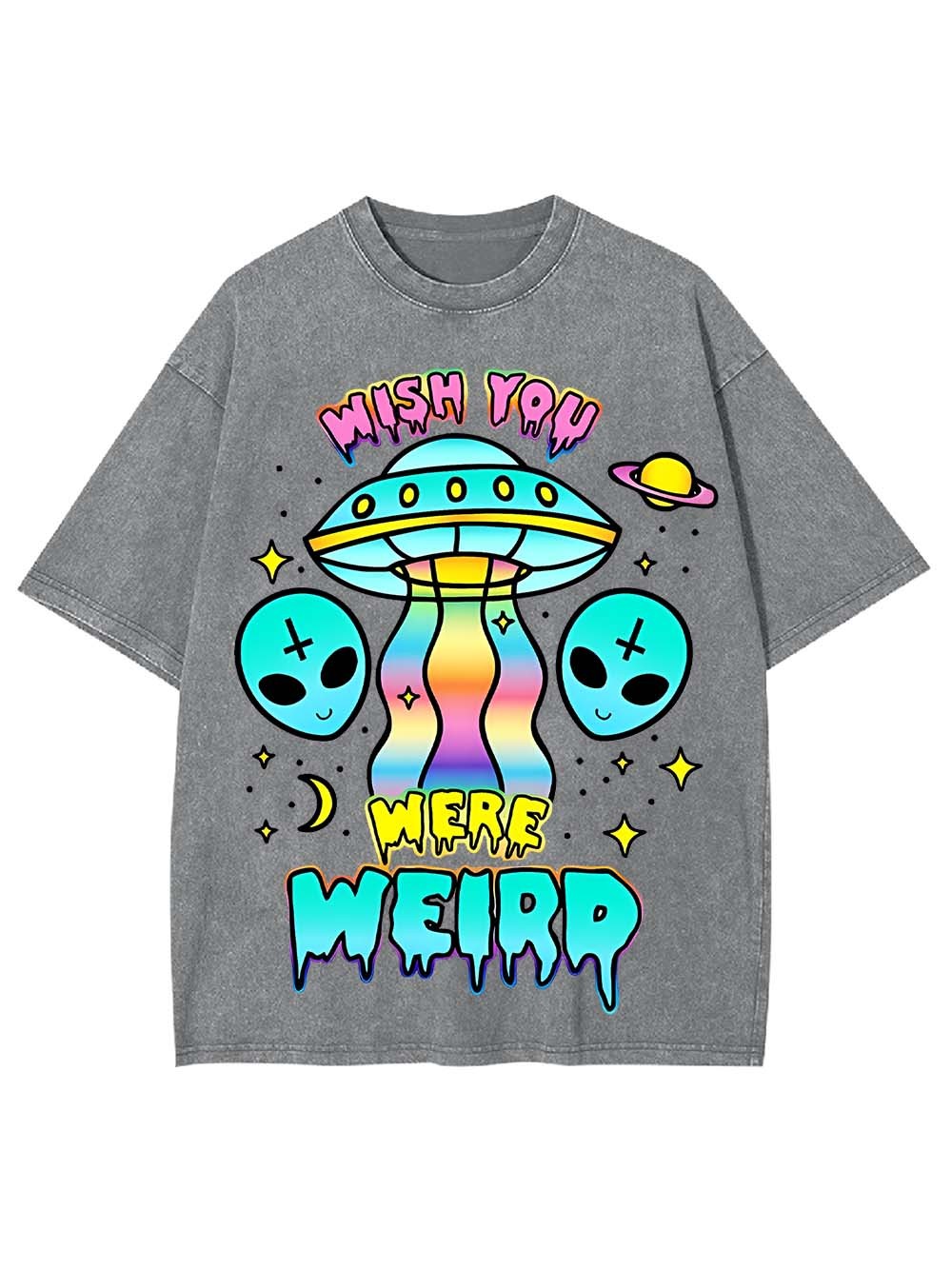 WISH YOU WERE WEIRD WASHED TSHIRT