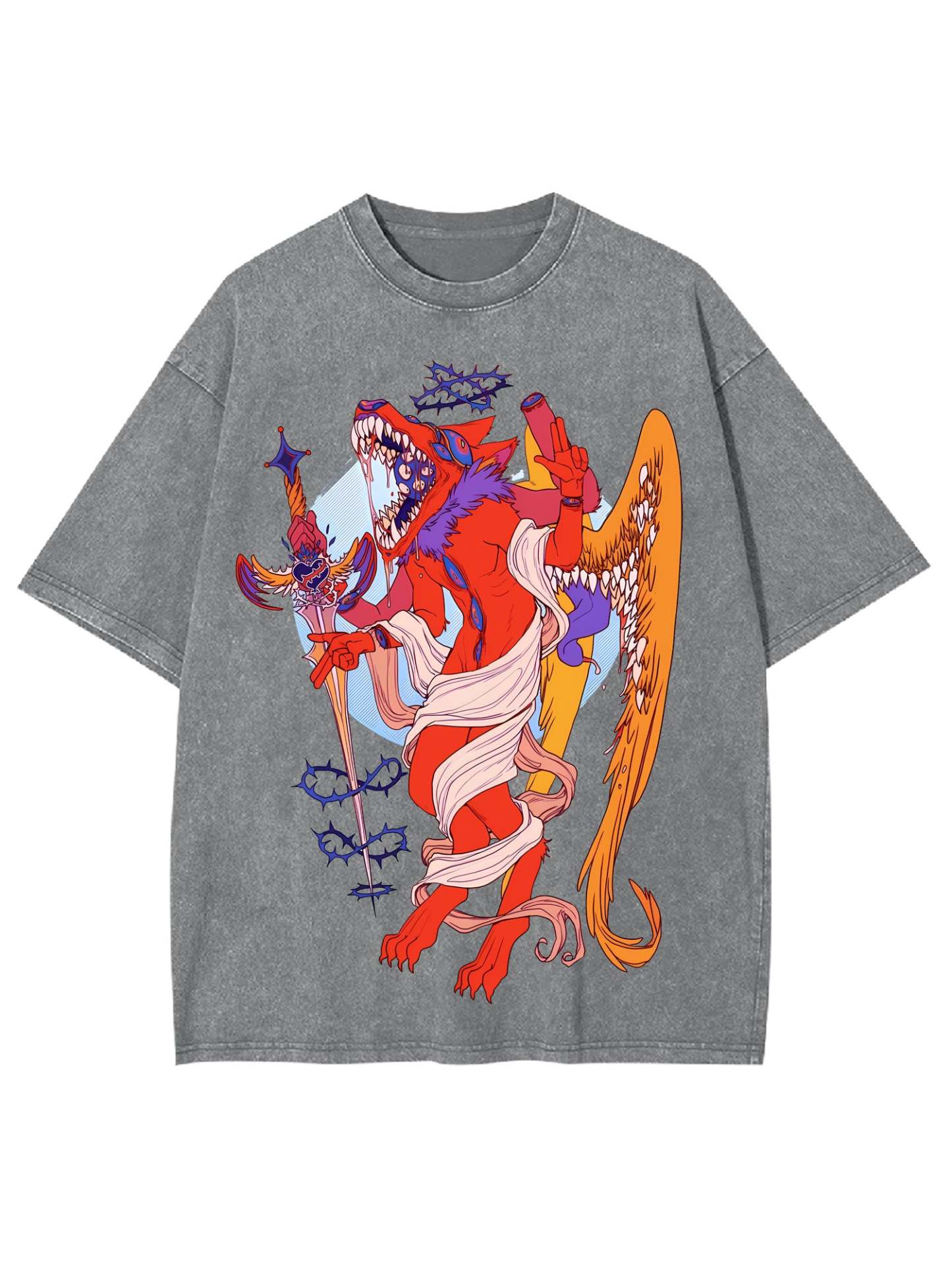 Divine Beast Of Chaos Washed Tshirt