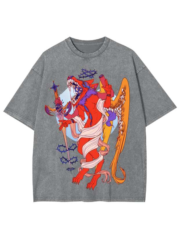 Divine Beast Of Chaos Washed Tshirt