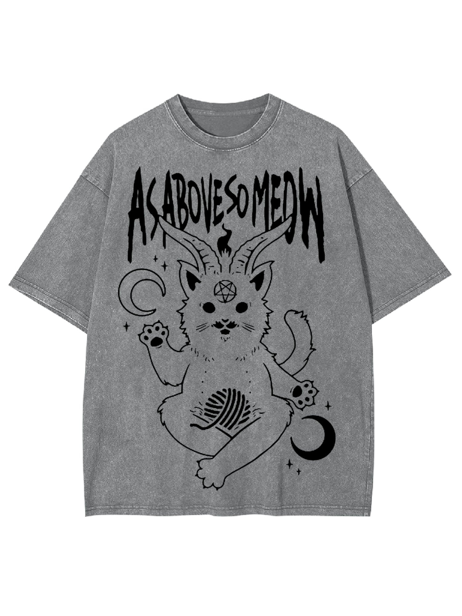 As Above So Meow Washed Tshirt