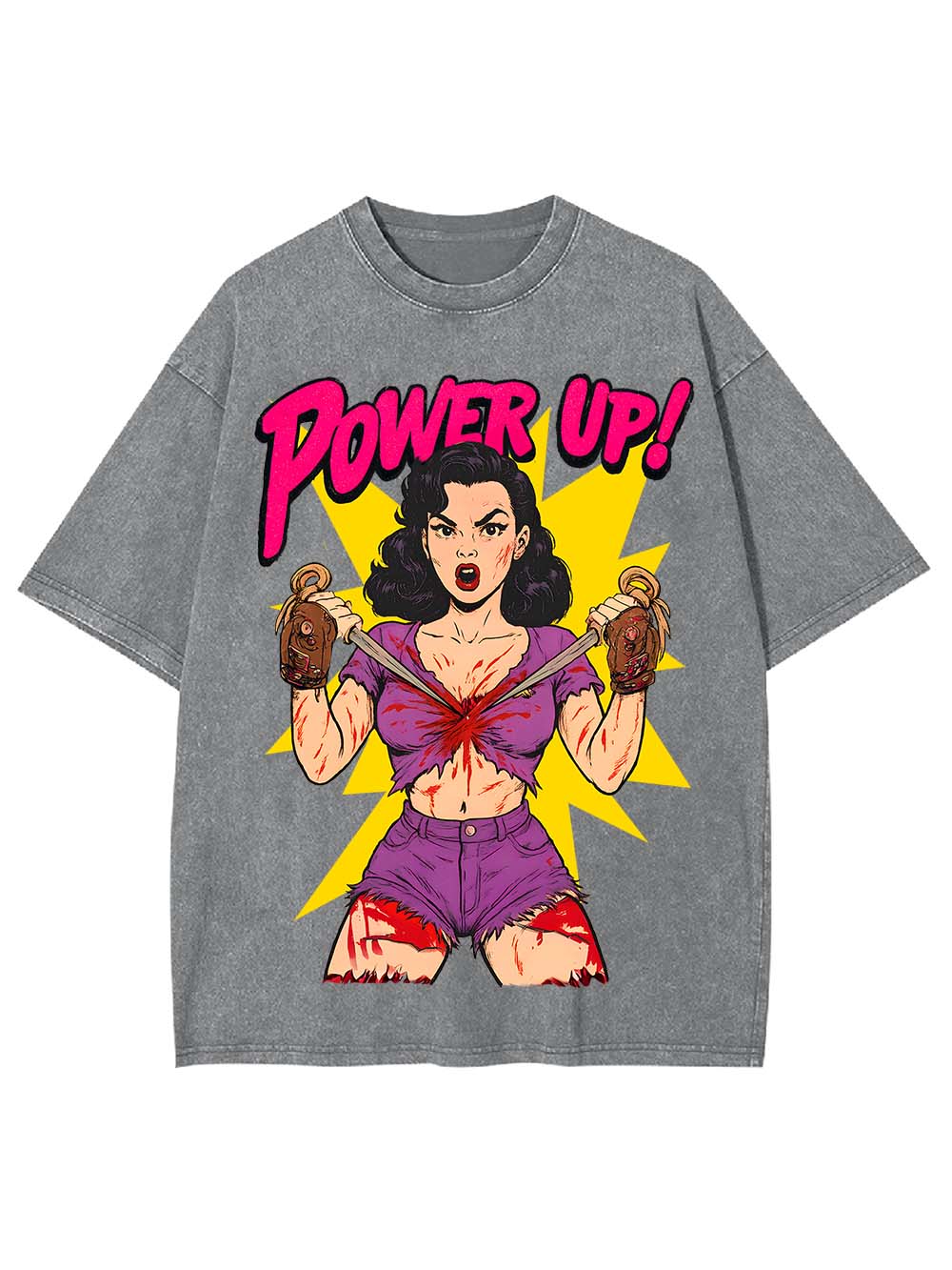 Power Up! Washed Tshirt
