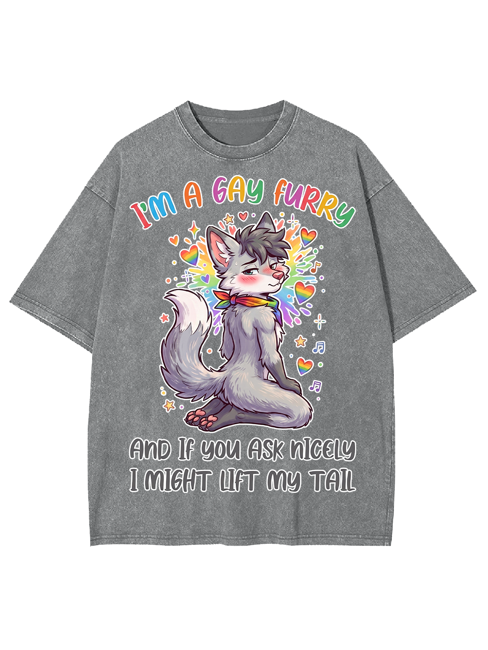 I'M A GAY FURRY AAA WASHED TSHIRT