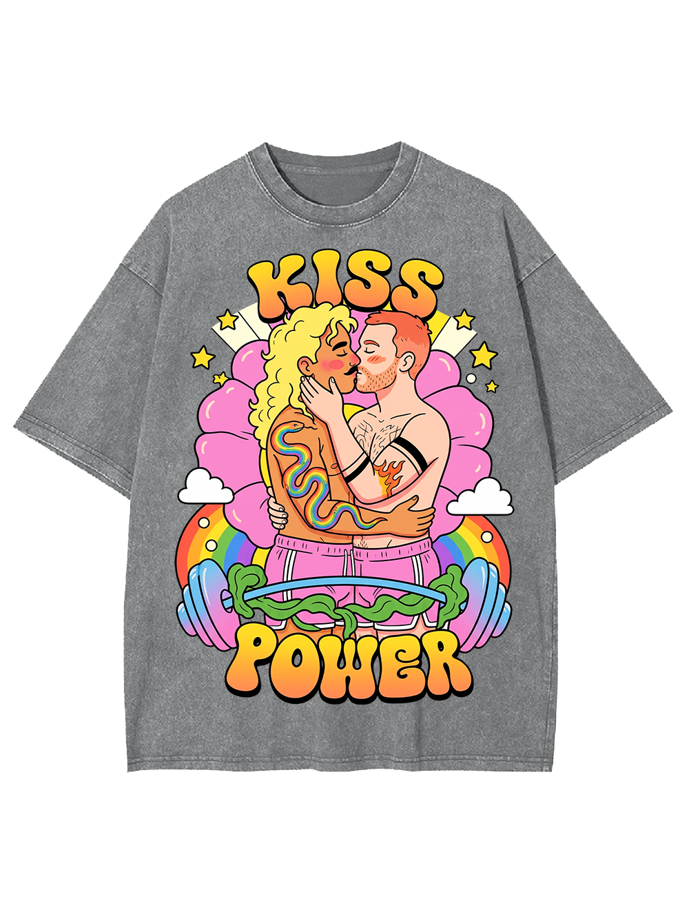 KISS POWER AAA WASHED TSHIRT