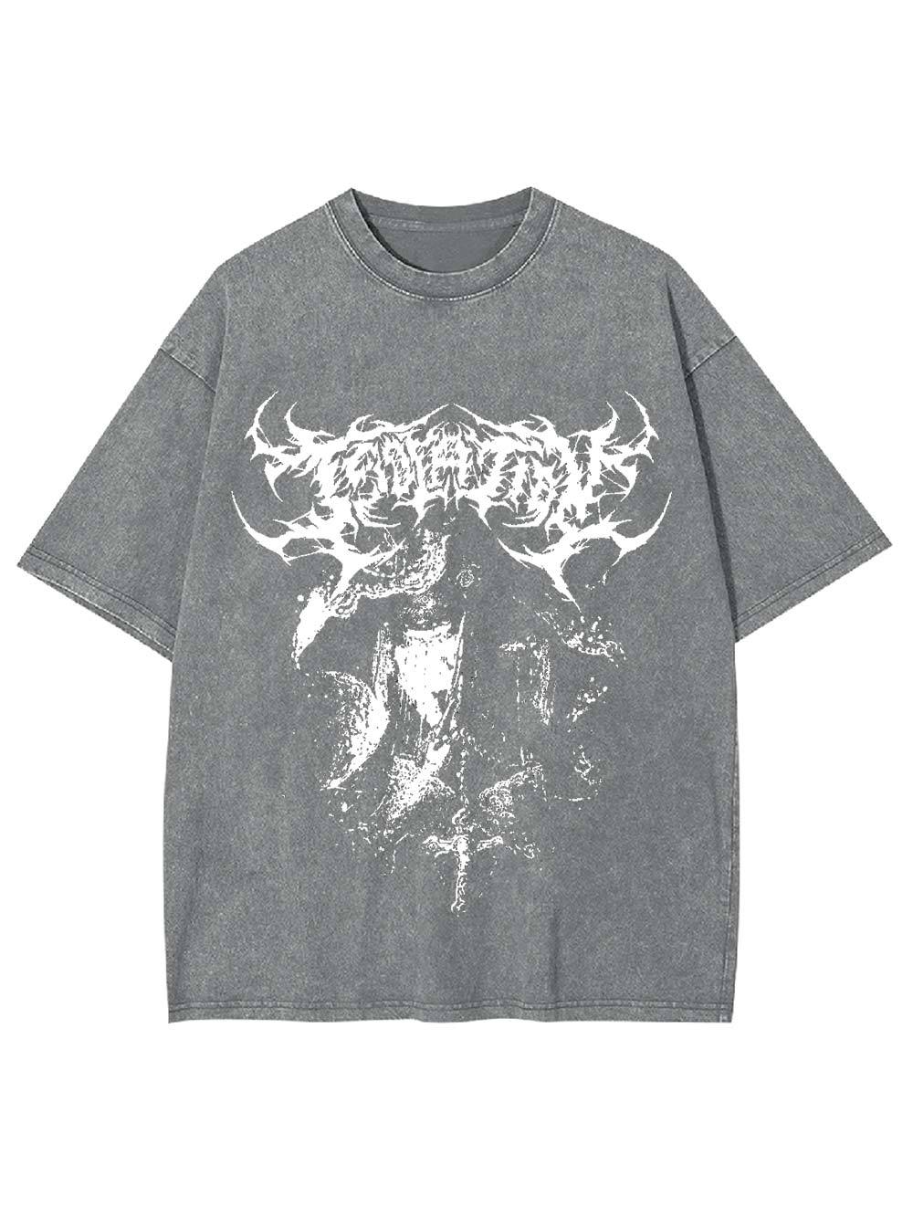 Dark Ritual Aesthetic Washed Tshirt