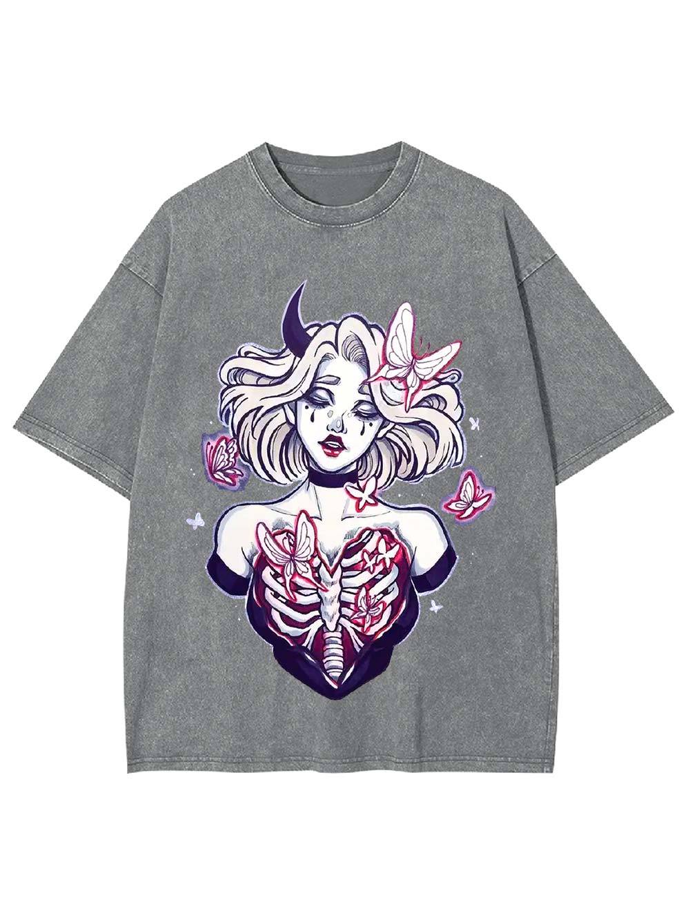 Butterfly Soul Unveiled Washed Tshirt